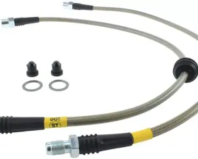 StopTech Stainless Steel Brake Line Kit Mini Front for Mini Cooper 2002-2006, Clear 950.34017