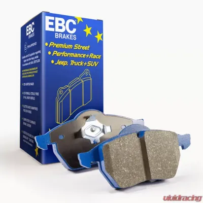 EBC Brakes Bluestuff NDX Fastest Street and Race Pads Front Disc Brake Pad Set FMSI D815 Front - DP51636NDX