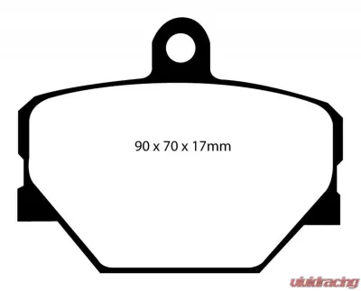 EBC Brakes Greenstuff Street sport Front Disc Brake Pad Set FMSI D1252 Smart Fortwo Front 2008-2015 - DP21287