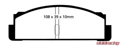 EBC Brakes Greenstuff Street sport Rear Disc Brake Pad Set FMSI D071 Fiat Rear - DP2130