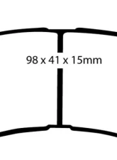 EBC Brakes Greenstuff Street sport Rear Disc Brake Pad Set FMSI D813 Rear                                     - DP21392 - Image 3