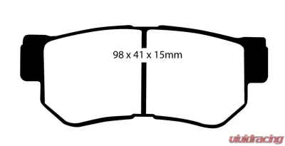 EBC Brakes Greenstuff Street sport Rear Disc Brake Pad Set FMSI D813 Rear - DP21392