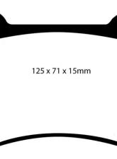 EBC Brakes Greenstuff Street sport Front Disc Brake Pad Set FMSI D1379 Chevrolet Front 2.0L 4-Cyl                                     - DP21539 - Image 3