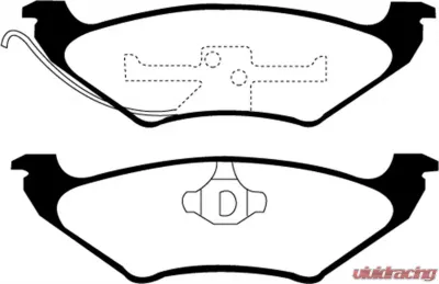 EBC Brakes Greenstuff Street sport Rear Disc Brake Pad Set FMSI D544 Ford Crown Victoria Rear 1992-1994 4.6L V8 - DP21625