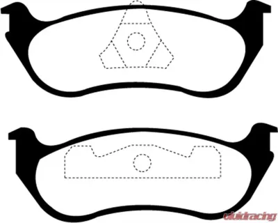 EBC Brakes Greenstuff Street sport Rear Disc Brake Pad Set FMSI D674 Ford Crown Victoria Rear 1995-2002 4.6L V8 - DP21627
