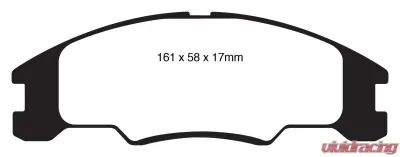 EBC Brakes Greenstuff Street sport Front Disc Brake Pad Set FMSI D1339 Ford Focus Front 2008-2010 2.0L 4-Cyl - DP21822