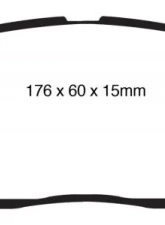 EBC Brakes Greenstuff Street sport Front Disc Brake Pad Set FMSI D1332 Cadillac Front                                     - DP21827 - Image 3