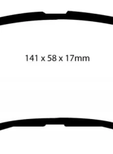 EBC Brakes Greenstuff Street sport Front Disc Brake Pad Set FMSI D1374 Front                                     - DP21954 - Image 3