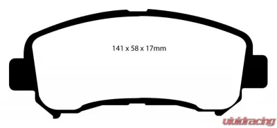 EBC Brakes Greenstuff Street sport Front Disc Brake Pad Set FMSI D1374 Front - DP21954