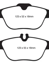 EBC Brakes Greenstuff Street sport Rear Disc Brake Pad Set FMSI D1341 Mercedes-Benz Rear                                     - DP21990 - Image 3