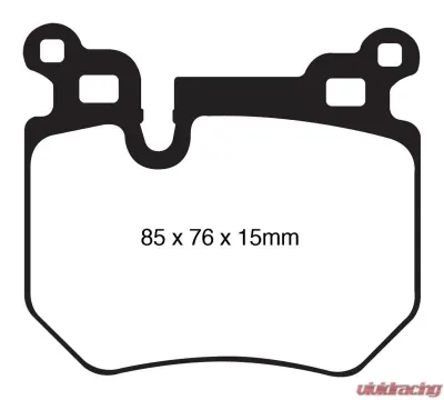 EBC Brakes Greenstuff Street sport Rear Disc Brake Pad Set FMSI D1372 BMW Rear 3.0L 6-Cyl - DP21996