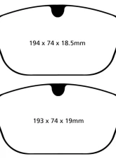EBC Brakes Greenstuff Street sport Front Disc Brake Pad Set FMSI D1412 Volvo Front                                     - DP22018 - Image 3