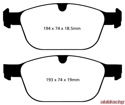 EBC Brakes Greenstuff Street sport Front Disc Brake Pad Set FMSI D1412 Volvo Front - DP22018