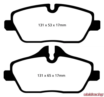 EBC Brakes Greenstuff Street sport Front Disc Brake Pad Set FMSI D1308 Front - DP22056