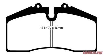 EBC Brakes Greenstuff 7000 & Redstuff Premium Street Front Disc Brake Pad Set FMSI D447 - DP31014C