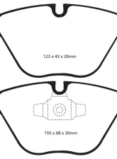 EBC Brakes Greenstuff 7000 & Redstuff Premium Street Front Disc Brake Pad Set FMSI D1260 BMW Front                                     - DP31512C - Image 3