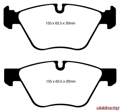 EBC Brakes Greenstuff 7000 & Redstuff Premium Street Front Disc Brake Pad Set FMSI D1061 BMW 128i Front 2008-2013 3.0L 6-Cyl - DP31600C