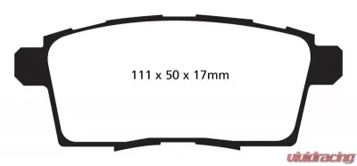 EBC Brakes Redstuff Premium Street Rear Disc Brake Pad Set FMSI D1259 Rear - DP31795C