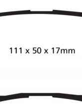 EBC Brakes Redstuff Premium Street Rear Disc Brake Pad Set FMSI D1259 Rear                                     - DP31795C - Image 3