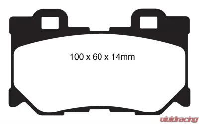 EBC Brakes Redstuff Premium Street Rear Disc Brake Pad Set FMSI D1347 Rear - DP31824C