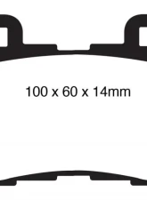 EBC Brakes Redstuff Premium Street Rear Disc Brake Pad Set FMSI D1347 Rear                                     - DP31824C - Image 3