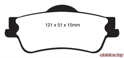 EBC Brakes Redstuff Premium Street Rear Disc Brake Pad Set FMSI D1352 Rear - DP31834C