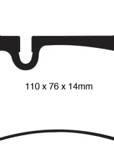 EBC Brakes Redstuff Premium Street Rear Disc Brake Pad Set FMSI D1373 Mercedes-Benz Rear                                     - DP31839C - Image 3