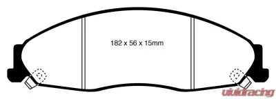 EBC Brakes Greenstuff 7000 & Redstuff Premium Street Front Disc Brake Pad Set FMSI D1110 Pontiac Grand Prix Front 2005-2008 5.3L V8 - DP31841C