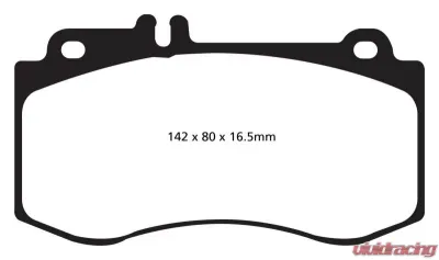 EBC Brakes Greenstuff 7000 & Redstuff Premium Street Front Disc Brake Pad Set FMSI D1420 Mercedes-Benz Front - DP31857C