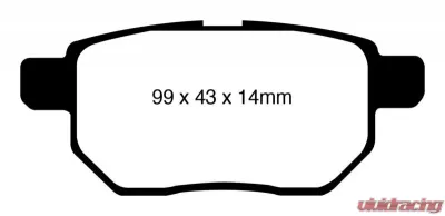 EBC Brakes Redstuff Premium Street Rear Disc Brake Pad Set FMSI D1354 Rear - DP31947C