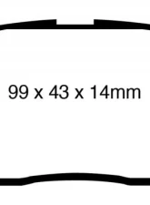 EBC Brakes Redstuff Premium Street Rear Disc Brake Pad Set FMSI D1354 Rear                                     - DP31947C - Image 3