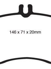 EBC Brakes Greenstuff 7000 & Redstuff Premium Street Front Disc Brake Pad Set FMSI D1340 Mercedes-Benz Front                                     - DP31989C - Image 3