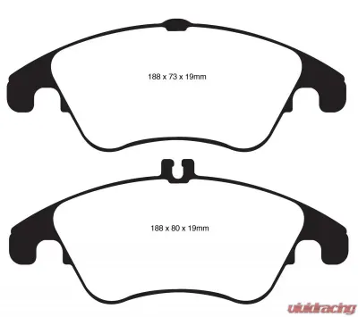 EBC Brakes Greenstuff 7000 & Redstuff Premium Street Front Disc Brake Pad Set FMSI D1342 Mercedes-Benz Front - DP31991C