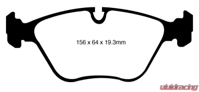 EBC Brakes Greenstuff 7000 & Redstuff Premium Street Front Disc Brake Pad Set FMSI D1381 BMW Front 4.4L V8 - DP31994C