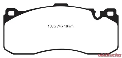 EBC Brakes Greenstuff 7000 & Redstuff Premium Street Front Disc Brake Pad Set FMSI D1371 BMW Front 3.0L 6-Cyl - DP31995C