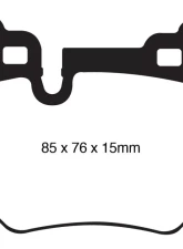 EBC Brakes Redstuff Premium Street Rear Disc Brake Pad Set FMSI D1372 BMW Rear 3.0L 6-Cyl                                     - DP31996C - Image 3