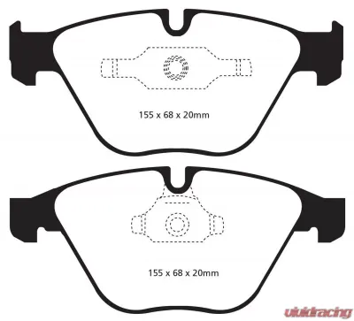 EBC Redstuff Premium Street Front Disc Brake Pad FMSI D918 BMW Front 3.0L 6-Cyl - DP32006C