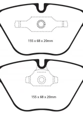 EBC Redstuff Premium Street Front Disc Brake Pad FMSI D918 BMW Front 3.0L 6-Cyl                                     - DP32006C - Image 3