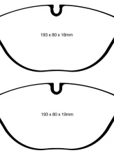 EBC Brakes Greenstuff 7000 & Redstuff Premium Street Front Disc Brake Pad Set FMSI D1409 BMW Front                                     - DP32019C - Image 3