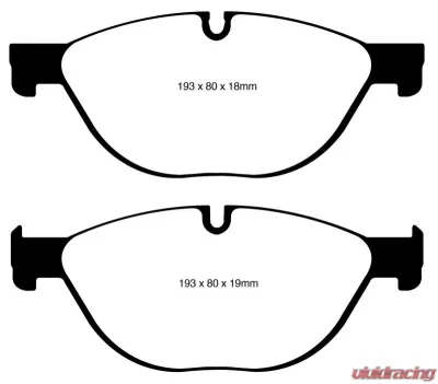 EBC Brakes Greenstuff 7000 & Redstuff Premium Street Front Disc Brake Pad Set FMSI D1409 BMW Front - DP32019C