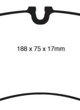 EBC Brakes Greenstuff 7000 & Redstuff Premium Street Front Disc Brake Pad Set FMSI D1322 Audi Front                                     - DP32022C - Image 3