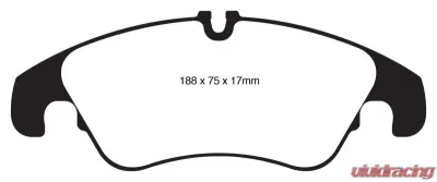 EBC Brakes Greenstuff 7000 & Redstuff Premium Street Front Disc Brake Pad Set FMSI D1322 Audi Front - DP32022C