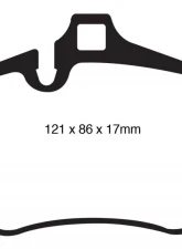 EBC Brakes Greenstuff 7000 & Redstuff Premium Street Front Disc Brake Pad Set FMSI D1135 Porsche Front                                     - DP32029C - Image 3