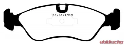 EBC Brakes Greenstuff 7000 & Redstuff Premium Street Front Disc Brake Pad Set FMSI D796 - DP3760C