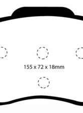 EBC Brakes Yellowstuff Our Flagship range Front Disc Brake Pad Set FMSI D794 Volvo Front                                     - DP41229R - Image 3