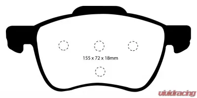EBC Brakes Yellowstuff Our Flagship range Front Disc Brake Pad Set FMSI D794 Volvo Front - DP41229R