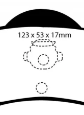 EBC Brakes Yellowstuff Our Flagship range Rear Disc Brake Pad Set FMSI D795 Volvo Rear                                     - DP41231R - Image 3