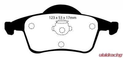 EBC Brakes Yellowstuff Our Flagship range Rear Disc Brake Pad Set FMSI D795 Volvo Rear - DP41231R