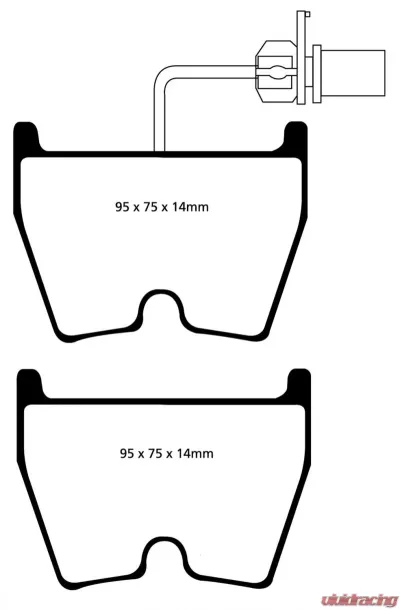 EBC Brakes Yellowstuff Our Flagship range Front Disc Brake Pad Set FMSI D1266 Front - DP41513R