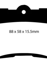 EBC Brakes Yellowstuff Our Flagship range Rear Disc Brake Pad Set FMSI D1113 Lexus Rear                                     - DP41586R - Image 3